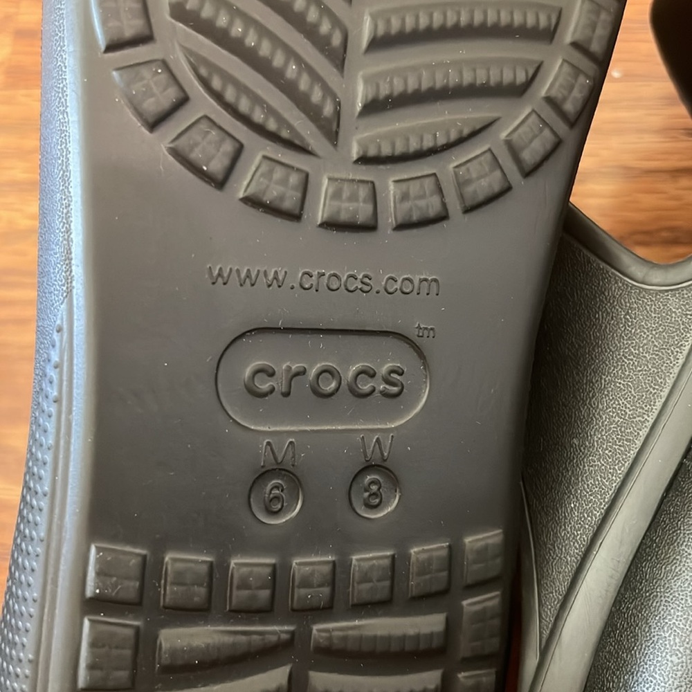 NEW Crocs Black Slide Sandals size M6, W8 - Picture 6 of 12